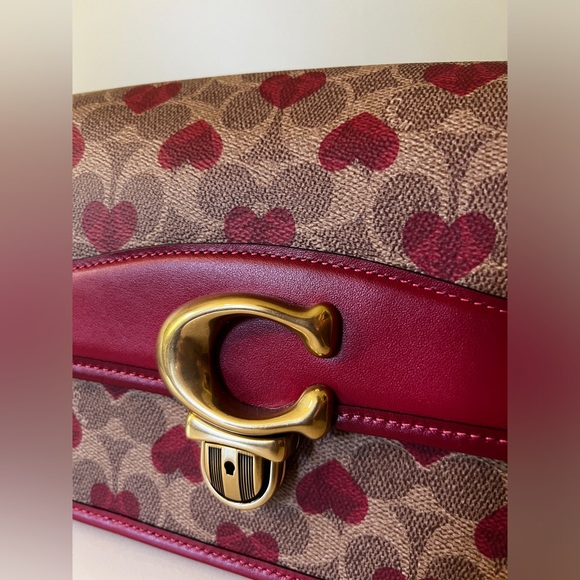COACH Studio Shoulder Bag In Signature Canvas With Heart Print - Picture 4 of 9